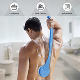 Back Brush Long Handle for Shower, 20.5” Back Bath Brush for Shower, Back Scrubber, Exfoliation and Improved Skin Health for Elderly with Limited Arm Movement, Disabled, Pregnant Women