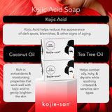 Kojie San Skin Brightening Soap - Original Kojic Acid Soap for Dark Spots, Hyperpigmentation, & Scars with Coconut & Tea Tree Oil 135g x 5 Bars