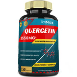 Quercetin Supplements Capsules 3550mg, 5 Months Supply, 150 Caps - Supports Immune System & Cardiovascular, Respiratory Health, Antioxidants with Berberine, Stinging Nettle, Turmeric, Black Pepper
