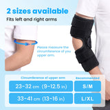 Cubital Tunnel Syndrome Elbow Brace, Ulnar Nerve Entrapment Splint, Elbow Immobilizer for Night Sleeping and Day Working, 4 Angles Adjustable, Fit Women & Men, Right & Left Arm - L/XL