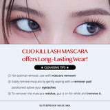 CLIO Long & Curl up Waterproof Black Mascara, Volumizing & Lengthening, Long-wearing Mascara (#01)