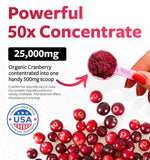 USDA Cranberry Powder Organic Certified - Organic Cranberry Juice Concentrate Support Urinary Tract Health for Women & Men - Pure Cranberry Concentrate Vegan Non-GMO & Filler Free (200 Servings)