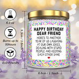 LOTICONA Happy Birthday Gifts for Women, Best Friends, BFF Friendship Gifts for Women Funny Gifts for Women, Best Friends, Her, Sister, Female, Coworker, Girlfriend, Bestie Christmas Candles Gifts