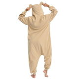 NAITOKE Adult Animal Onesie Halloween Costume Cosplay One-Piece Pajamas Women Man Teens Khaki