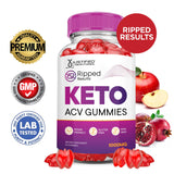 (5 Pack) Ripped Results Keto ACV Gummies Advanced Formula 1000MG Ripped Results Keto Gummies Apple Cider Vinegar Formulated with Pomegranate Beet Juice Powder B12 Vegan Non GMO 300 Gummys