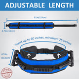 Gait Belt for Seniors, Transfer Belt with 7 Nylon Padded Handles, FSA HSA Eligible, Medical Belt for Lifting Patients, Safety Gait Belt for Elderly Easy to Use Quick Release Buckle(Blue)