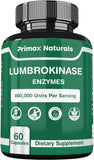 Lumbrokinase Supplement - Lumbrokinase 40 mg per Serving (Max Activity - 800,000 units) Lumbrokinase Enzymes supplement (Similar to Nattokinase) Non GMO, Soy Free, Gluten Free (60 Capsules)