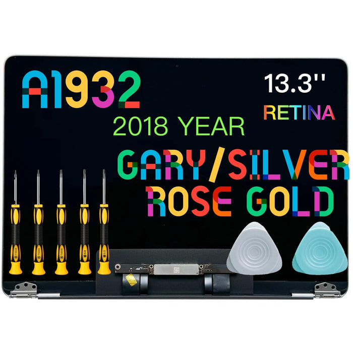 Seven Puppy Replacement New A1932 LCD Full Assembly for MacBook Air Retina 13.3" 2018 A1932 LCD Display Full Assembly 2018 Year EMC 3184 MRE82 (Silver)