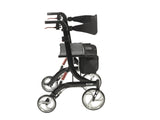 Drive Medical 10266HD-BK Nitro Heavy Duty Foldable Rollator Walker with Seat, Black