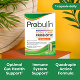 Probulin Total Care Pre + Pro + Postbiotic, 20 Billion CFU, 30 Vegan Capsules (Pack of 1)