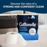 Cottonelle Ultra Clean Toilet Paper with Active CleaningRipples Texture, 24 Family Mega Rolls (24 Family Mega Rolls = 132 Regular Rolls) (4 Packs of 6), 353 Sheets Per Roll, Packaging May Vary