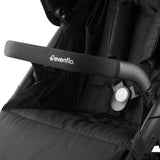 Evenflo 53112310 Gold Pivot Xpand Smart Modular Stroller and Car Seat Travel System with SensorSafe Technology and Large Cruiser Tires, Onyx Black