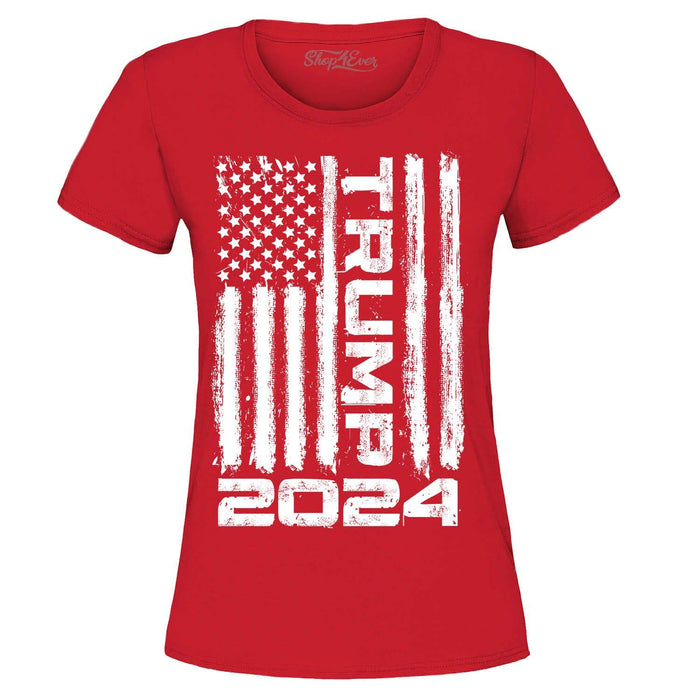 Trump Flag 2024 Women's T-Shirt Small Red