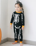 VAENAIT BABY Infant Kids Toddler Boys Girls Halloween Novelty Pajama Set Skeleton Orange XXS