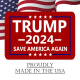 Trump 2024 Save America Again Red Yard Sign With H Stake Double Sided For President Donald Trump Republican Conservative