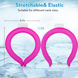 Neck Cooling Tube,Neck Cooling Wraps,Reusable Ice Neck Ring Wearable body Cooling Products for Summer Heat(Pink)
