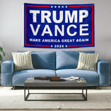 Trump Vance 2024 Flag 3x5 ft Trump JD Vance Flags President Flags MAGA with Brass Grommets Outside Outdoor Tapestry Poster Gift