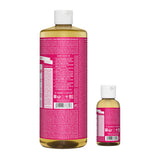 Dr. Bronner's Pure-Castile Liquid Soap – Rose Bundle. 32 oz. Bottle and 2 oz. Travel Bottle