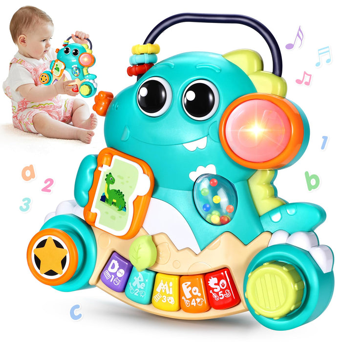 WITALENT Baby Toys 6-12 Months Dinosaur Piano Music Light Up Toys for 1 Year Old Boys Girls Infant Toys for 7 8 9 10 12 18 Months Interactive Piano Keyboard Toys Baby Christmas 1st Birthday Gifts