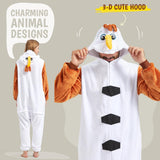 SISKIN Animal Onesie Adult - Halloween Costumes for Women Men Couples Halloween Pajamas Cosplay Animal Onesies L