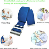 LAMBOX Gait Belt-Walking Transfer Belt with Belt Loop Holder for Seniors,Caregiver, Nurse, Therapist,etc. (Blue, 60 Inch)