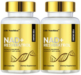 Life Nutrition 240 Capsule-1000MG NAD+ Resveratrol Boosting Supplement More Efficient Than NMN Nicotinamide Riboside for Cellular Energy Metabolism & Repair, Vitality & Healt