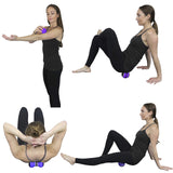 Posture Magic Massage Ball Kit for Myofascial Trigger Point Release & Deep Tissue Massage - Set of 6 - Large Foam/Small Foam/Lacrosse/Peanut/Spiky/Hand Exercise Ball (Purple)