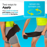 BraceAbility Hip Support Groin Brace - Hamstring Compression Wrap Sciatica Pain Relief Brace for Sciatic Nerve Relief, Labral Tear, Thigh, Groin Pull - Sciatica Hip Brace for Men or Women (One Size)
