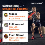 Cholesterol Support Supplement, Natural Capsuless with Garlic, Niacin, Policosanol, Guggul, Plant Sterol & Cayenne to Help Maintain HDL, LDL & Tryglycerides in Normal Range, 60 Pills