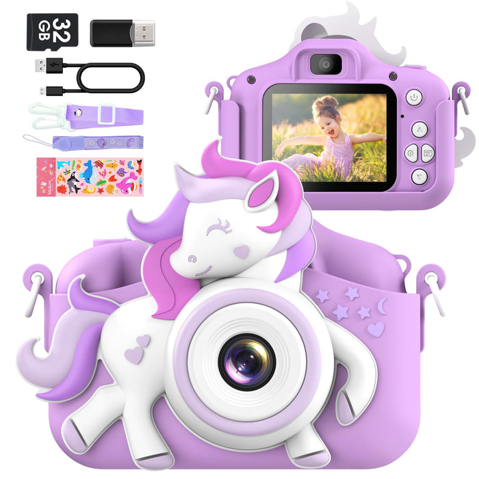 Kids Camera for 3-8 Years Old Toddlers Childrens Boys Girls Selfie Camera 20.0 MP HD 1080P IPS Screen Dual Digital Toy Camera for Kids Christmas Birthday Gifts