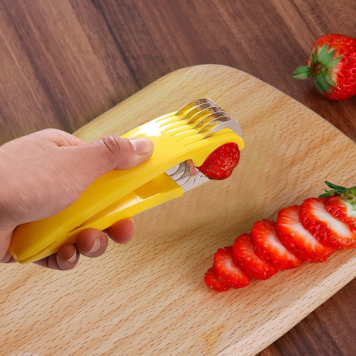 Guyuyii Banana Cutter Slicer - Quick, Safe, and Even Slices for Fruit Salads and Snacks - A Must-Have Kitchen Gadget for Kids, Adults, Elderly, and Healthy Eaters