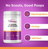 First Impressions No Scoots, Good Poops for Dogs - Tasty Soft Chews for Healthy Anal Gland and Digestion, High in Fiber for Dogs - with Beet Pulp, Psyllium Husk, and Pumpkin - 60 ct