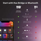 Philips Hue Smart 60W A19 LED Bulb - White and Color Ambiance Color-Changing Light - 1 Pack - 800LM - E26 - Indoor - Control with Hue App - Works with Alexa, Google Assistant and Apple Homekit