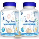 15 Day Gut Cleanse - Gut and Colon Support-15 Day Cleanse Bowel Dissolving Capsules, Dietary Supplement, Break The Plateau, Advanced Formula with Senna, Cascara Sagrada & Psyllium Husk (2 PCS)