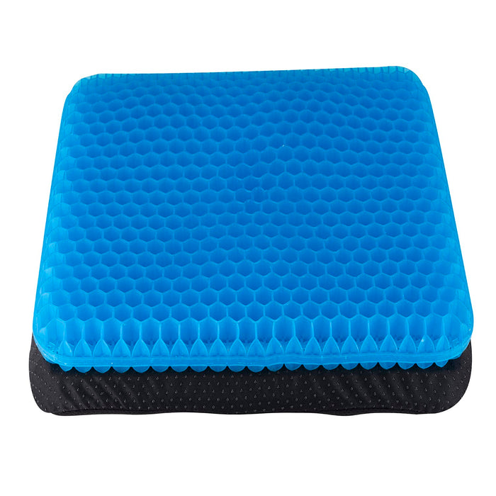 Yunqing Gel Seat Cushion, Chair Cushions with Non-Slip Cover, Breathable Honeycomb Car Seat Cushion for Pressure Relief Back Pain, Home Wheelchair Office Chair Cushion (16x14x1.6 inch)