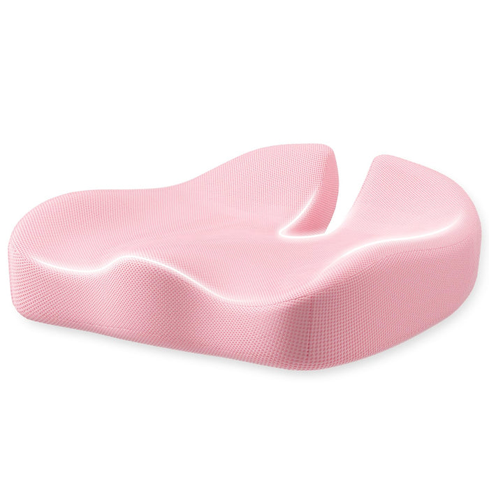CJACSOC Seat Cushion, Extra Large Memory Foam Cushion for Office Chair Cushions, Ergonomic Cushions Pad Pillow for Pressure Relief Sciatica & Pain Relief for Long Sitting, Pink