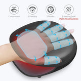 COMFIER Wireless Hand Massager with Heat,3 Levels Compression & Heating,Cute Stickers,Hand Massager Machine for Carpal Tunnel,Ideal Gifts for Women (Black)