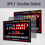 Trump 2024 Flag, 3x5 Feet Take America Back Flag Double Sided and Trump 2024 Stickers, Trump American Flag with 2 Brass Grommets Outdoor Indoor Garden