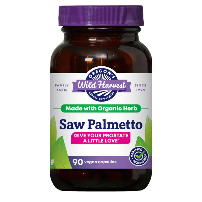 Oregon's Wild Harvest Certified Organic Saw Palmetto Capsules, Non-GMO, 1170 mg, 90 Count
