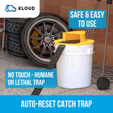 KLOUD Multi-Catch Mouse Traps Outdoor - Humane or Lethal Squirrel Traps - 5 Gallon Bucket Compatible Auto Reset Flip and Slide Bucket Lid Mouse Trap Indoor (Pack of 4)