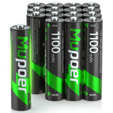 Mupoer 16-Pack Rechargeable AAA Batteries, 1100mAh Ni-MH Triple A Battery, High Capacity and Low Self Discharge Batteries