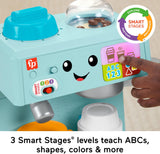 Fisher-Price Toddler Toy Laugh & Learn Learn & Serve Coffee Cafe Playset with Smart Stages & 10 Pretend Play Pieces for Ages 18+ Months