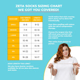 Zeta Wear Plus Size Leg Sleeve Support Socks - The Wide Calf Compression Socks Men and Women Love for Its Amazing Fit, Cotton-Rich Comfort, Compression & Soothing Relief, 1 Pair, 3XL, Black