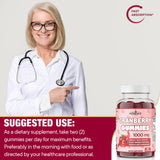 NEW AGE Cranberry Gummies Urinary Tract Health Gummies 1000mg - Supports Bladder, Kidney, UTI - Vegetarian (Cranberry 180 Gummies)