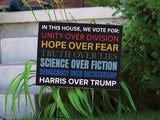 In This House | Vote for Harris | Kamala Harris 2024 | Anti-Trump Sign | Vote Blue | 24"x 18" Yard Sign