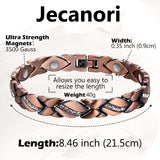 Jecanori Magnetic Copper Bracelets for Women,Copper Magnetic Ring for Women,Crystal Bracelets with 3500 Gauss Magnets,Jewelry Gift with Sizing Tool