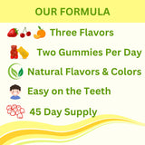 Greenfield Nutritions Halal Vitamins for Kids | Halal Kids Vitamins | Halal Multivitamins for Kids - All Essential Halal Gummy Vitamins A, Bs, C, D, Iodine, Zinc for Immunity, Non-GMO (90 Count)