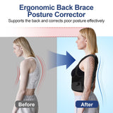 Eambond Adjustable Back Brace and Posture Corrector for Men and Women, Shoulder Straightener, Upper and Lower Full Back Support for Pain Relief - Scoliosis, Hunchback, Hump, Thoracic, Spine Corrector