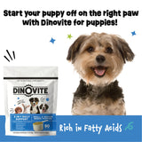 Dinovite Puppy Probiotic – Support Digestive & Gut Health, Promotes Growing Healthy Skin & Coat with Essential Omega 3 Fatty Acids for Puppies, 90-Day Supply