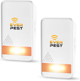 Ultrasonic Pest Control Repeller Plug in 2 Pack Repellent Control - Get Rid of Mosquito, Mice, Cockroach Spider Bed Bug Squirrel Fly Wasp Ant Rodent Mice Indoor, Outdoor, Patio Home Roach Infestation